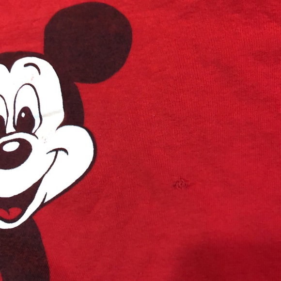 Vintage MICKEY MOUSE T SHIRT MENS RED WALT DISNEY DISNEYLAND MADE IN USA Large L - Picture 5 of 7